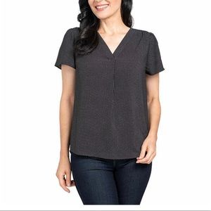 Hilary Radley Ladies' V-Neck Blouse, Black.